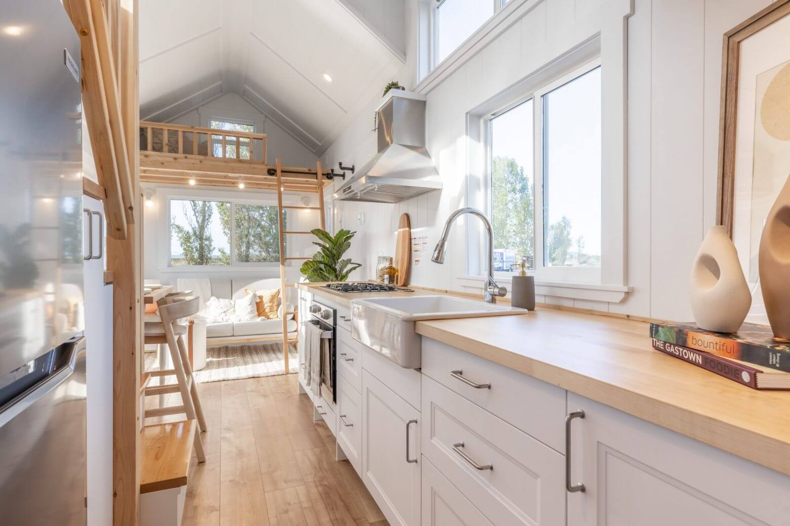 modern tiny house kitchen