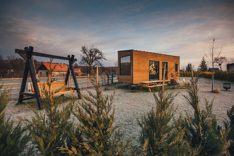 Tiny House Plans on Wheels with a cool out door living space